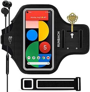 RUNBACH Running Armband for Google Pixel 8/7/6/6 Pro/5a/4XL/3a XL/3 XL,Sweatproof Running Exercise Case with Card Slot for Pixel 8/7/6/6 Pro/5a/4XL/3a XL/3 XL (Black)