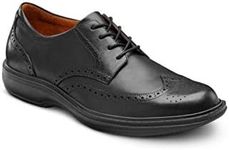 DR. COMFORT Wing Men's Therapeutic Diabetic Extra Depth Dress Shoe: Black 9 Wide (E/2E) Lace