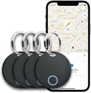 2026 New [Apple MFi Certified] Air Tracker Tags 4 Pack Luggage Tracker Works with Find My (iOS only), Key Tracker, Wallet, Suitcase,Bicycle and More, Replaceable Battery, IP67 Waterproof