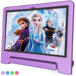 JREN Tablet for Kids｜10 Inch Kids Tablet Android 14｜Octa-core｜64GB｜WiFi ｜Bluetooth｜Parental Control｜Kids Content｜Children Toddler Tablet Purple