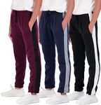 Real Essentials 3 Pack Boys Athletic Pants Sweatpants Active Kids Teen Open Bottom Fleece Youth Training Pajama Performance Workout Activewear Sports Running Quick Dry Dri Fit- Set 8,XL(16-18)