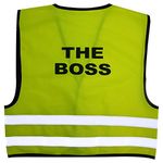 Kids High Visibility Hi Viz Safety Vest Top Hi Vis Baby Waistcoat Childrens Gift (Large (2-3 Years), The BOSS)