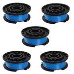 Udewo 5 PCS String Trimmer Replacement Spool Line, 0.065" Replacement Autofeed Spool Line Strimmer Replacement Reflex Wire Weed Eater Spools Cord Spool Decker Strimmer Line for AC14RL3A AC80RL3