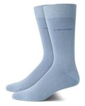 Calvin Klein Men's Dress Socks - Luxury and Egyptian Cotton Blend Dress Socks (2 Pairs), Light Blue, 7-12