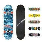 Osprey | Complete Skateboard 31 x 8-inch, Double Kick 9 Ply Chinese Maple Deck for Kids, Teens Adult and Beginners, Repeat, Multiple Designs