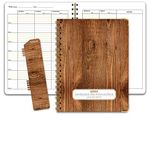 HARDCOVER Combination Plan and Record Book - 8 Period Teacher Lesson Planner (PR8-1035 - Woodgrain)