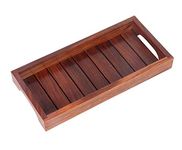 Creation India Craft Sheesham Wood Serving Trays for Dining Table Rectangle Shape Tray for Breakfast Coffee Serving tray Table Decor, Gifts, Pack of 1