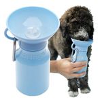 Springer Mini Travel Dog Water Bottle – 426ml Small Dog Water Bottle with Patented Leak-Proof Design for Dog Walking, Hiking and Traveling, BPA-Free Materials (Sky Blue)