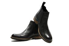 HX London Men Stylish formal And Semi-Casual Slip-On Chelsea Boot, Black 8 Uk