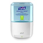 PURELL ES6 AUTO SOAP DISPENSER & PURELL HEALTHY SOAP Mild Foam Refill Starter Kit, White, 1200mL. Touch-Free Soap Dispenser with exceptionally mild foam hand soap. Helps wash away dirt and germs