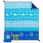 OCOOPA Beach Blanket Marine Life Series, 79 inches X 83 inches Oversized, Soft and Durable Material, Sand Free Waterproof, Light Weight and Portable, Perfect for Travel Camping, Beach Vocation, Bohemia