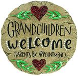 Carson Home Accents Beadworks Grandchildren Welcome Garden Stone,Resin(10154)