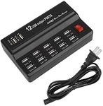 USB Hub, atolla Powered USB 3.0 Hub, 12-Port USB Splitter 5V/10A Power Adapter for High Power USB Devices for Laptop PC Computer Mobile HDD Flash Drive and More