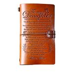 PRSTENLY Daughter Gift from Mom Leather Journal, to My Daughter Gifts 140 Page Refillable Journal Notebooks, Birthday Christmas Gifts for Daughter from Mom