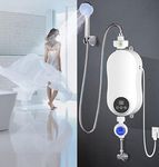 Drumstone 𝟏𝟓-𝐘𝐞𝐚𝐫 𝐖𝐚𝐫𝐫𝐚𝐧𝐭𝐲 Electric Instant Hot Water Heater – Tankless Shower Faucet for Kitchen and Bathroom – Efficient Hot Water Tap with Rapid Heating – Ideal for Gifting