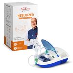 AGEasy (Max Group) Nebulizing Machine | Inhaler Machine with Storage Compartment | Nebuliser Machine for Kids & Adults | Steam Machine for Cold & Cough with 2 Masks, 1 Mouthpiece & 5 Filters