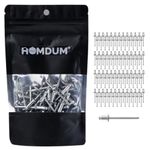 Homdum Aluminium Blind Rivet - Metal POP Rivets for Riveting Gun/Riveter machine Pack of 100 Pieces. (3.2 x 12)