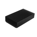 Aluminum Large Heatsink 4.72'' x 2.72'' x 1.06'' inch /120 x 69 x 27 mm Heat Sink Cooling Black Oxide Radiator 22 Fin for Computer LED Power