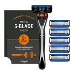 by Amazon Male 5 blade men's razor with 5 Count refill