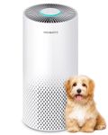 Air Purifiers for Home Large Room Up to 1076 Ft2, MORENTO H13 HEPA Air Purifiers for Bedroom 22 dB, Air Cleaners for Pet Dander, Dust, Pollen, Odor, Smoke, with 7 Color Light, KILO, White