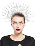 Fantherin Mary Halo Crown Headband Spiked Halo Crown Sunburst Goddess Headpiece for Cosplay Halloween Costume Party