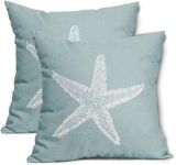 Seafoam Blue Starfish Pillow Covers