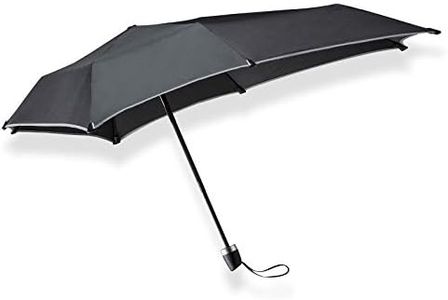 OMBRELLO SENZ MINI PURE BLACK REFLECTIVE