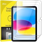 JETech Screen Protector for iPad 10 (10.9-Inch, 2022 Model, 10th Generation), 9H Tempered Glass Film, HD Clear, 3-Pack