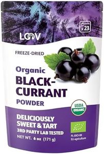 LOOV Blackcurrant Powder Organic, Made from 100% Whole Blackcurrants, Freeze Dried and Powdered Organic Blackcurrants, 6 Ounces, 21-Day Supply, Grown in Northern Europe, no Added Sugar