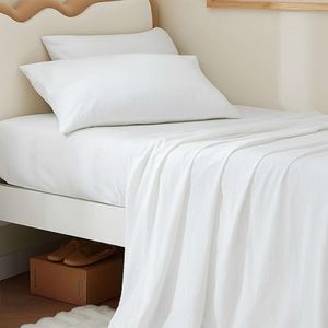 4 Piece Twin XL Sheet Set, Extra Long Sheets for Dorm, Ultra Soft & Wrinkle Free, Fits Between 12" to 16" Deep Mattress, Easy Care Brushed Microfiber, Breathable and Cooling, White