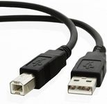 USB Cable for Printer, Scanner, External Desktop Hard Drives and Other PC / Mac Peripherals - Works with HP / Dell / Epson / Canon / Lexmark / Xerox / Samsung / Western Digital / Buffalo / Transcend / WD / Seagate / Clickfree / LaCie / Toshiba / Freecom / Iomega - USB A Male to B Male Lead ( 50CM / 1.6ft )