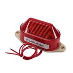 Othmro 1Pcs LTE-5051 220V Warning Light, Industrial Signal Tower Lamp, Column LED Alarm Round Tower Light, Indicator Continuous Light, Plastic Electronic Parts for Workstations Red