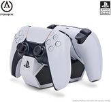 PowerA Twin Charging Station for Dualsense Wireless Controllers, Dualsense Controller Charging, Charge, Sony PlayStation, PS5, Officially Licensed - PlayStation 5