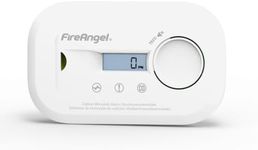 FireAngel FA6812 Digital Carbon Monoxide Detector with LCD Screen, 10-Year CO Alarm Sensor, Portable Carbon Monoxide Alarm for Home, Travel, Caravan