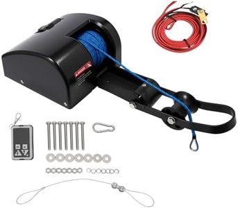 CUBELLIN 35lbs Electric Boat Anchor Winch 12V Marine Saltwater Anchor Windlass Kit with Wireless Remote Control & 100ft Braided Rope, for Boats up to 24ft