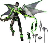 Starnearby New Cool T13 Action Figure with Wings, Assembly Completed 13CM 3D Printed Titan 13 Action Figure Dummy 13 with 5 Weapons & 6 Hands Sets, Kids' Birthday Present Collectors Desktop Decoration