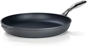 Swiss Diamond 12.5 Inch Frying Pan Nonstick Diamond Coated Aluminum with Stainless Steel Handle Dishwasher/Oven Safe Grey