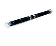 Door-Frame Pull-Up Bar Home Exercise Workout Training Gym Bar Chin Up Adjustable Fitness Heavy-Duty Metal and Foam Chin-Up Pole 60-100cm Black-Blue - Vivo Technologies