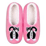 ZYZX Cat Slipper Socks for Women Winter Cozy Soft Warm Funny Cute Slippers Non Slip Sherpa Lining Indoor Fuzzy Socks with Grippers Gifts Slippers