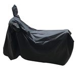 Oshotto Dust and Water Proof Double Mirror Pocket Leatherite Bike Body Cover Compatible with Cygnus Ray ZR (Black)