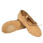 The Dance Bible Girls Tan Canvas Ballet Dance Gymnastics Shoes (9 UK Kids/16cm/EU 25)