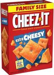 Cheez-It Cheese Crackers, Baked Snack Crackers, Lunch Snacks, Family Size, Extra Cheesy, 21oz Box (1 Box)