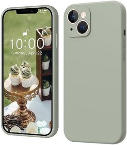 ElestBela iPhone 13 Silicone Case, iPhone 13 Ultra Thin Slim with Microfibre, Scratch-Resistant All-Round Protection Case for iPhone 13 6.1 Inch Copper Green