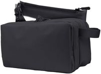 Gravel Hanging Toiletry Bag, Water Resistant Hanging Travel Toiletry Bag for Shaving Kits, Makeup, Hanging Toiletry Bag for Men Dopp Kit & Hanging Cosmetic Travel Bag for Women & Men (Black, Max)