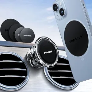 pop-tech Magnetic Car Phone Holder: Adhesive All-Metal Dash Mount for Mercedes Benz GLC/C/E/CLS-Class - Universal Magnet Cell Phone Automobile Cradles Stick on Dashboard for iphone Samsung Socket Grip