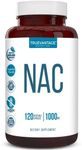 NAC Supplement (N-Acetyl Cysteine) - 1000 mg-Antioxidant Support - Promotes Liver Health and Detoxification - Boosts Lung and Immune Health - Vegetable Capsules - 120 Count - 60 Servings