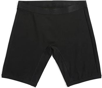 TomboyX 9" Boxer Briefs, Cotton Ultra-Soft Underwear, All Day Comfort, X=black, Medium