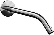 SparkPod 9 Inch Shower Arm with Flange - Solid Stainless Steel Shower Head Extension Arm, Wall-Mounted for Fixed & Handheld Showerheads- Teflon Tape Included (Tall 9", Luxury Polished Chrome)