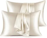 Bedsure Satin Pillowcase for Hair - Beige Satin Pillow Cases Standard Size with Zipper 4 Pack, Similar to Silk Pillow Cases for Skin, Silky & Soft Pillow Covers, Gifts for Her or Him, 20x26 Inches