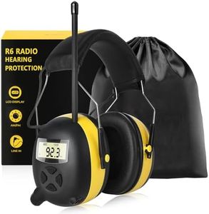 EP003 AM/FM Radio Headphones with Digital Display, 30dB AM FM Hearing Protection Safety Ear Muffs, Ear Protection Headphone for Mowing, Landscaping, Shooting and Construction